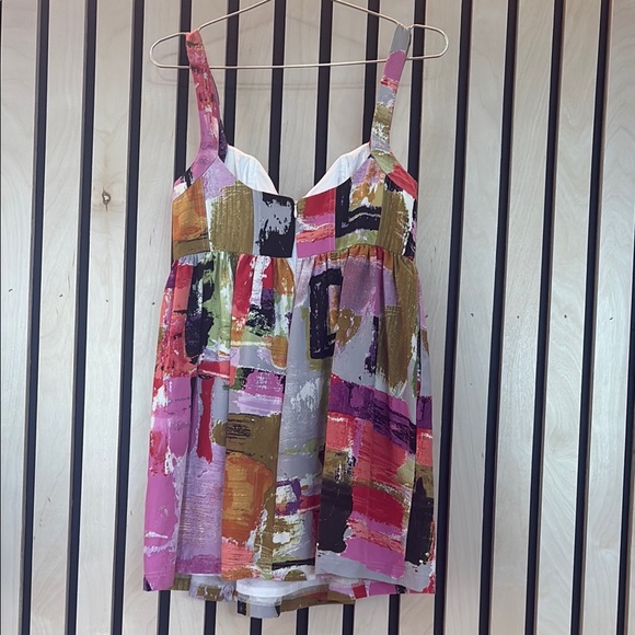 Ali Ro 100% Silk Colorful Abstract Dress - Picture 3 of 6